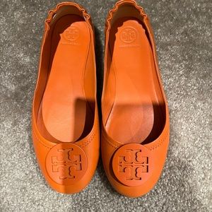 Tory Burch orange flats